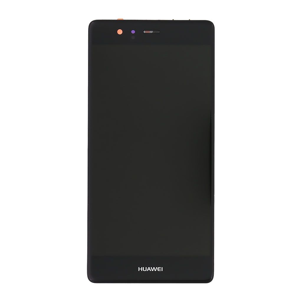 LCD Display + Dotyková Deska + Přední Kryt Huawei Ascend P9 Black OEM