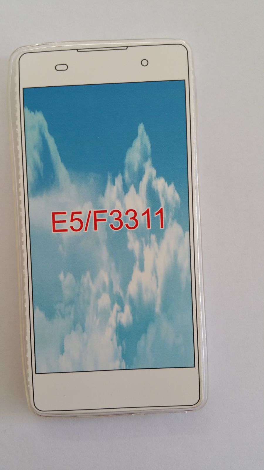 Pouzdro Back Case Ultra Slim 0,3mm Sony Xperia E5/F3311 transparentní ForCell