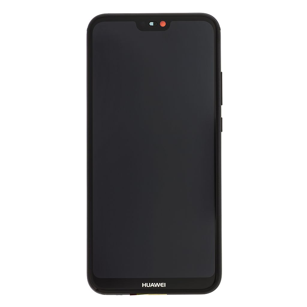 Huawei P20 Lite LCD Display + Dotyková Deska + Přední Kryt Black OEM