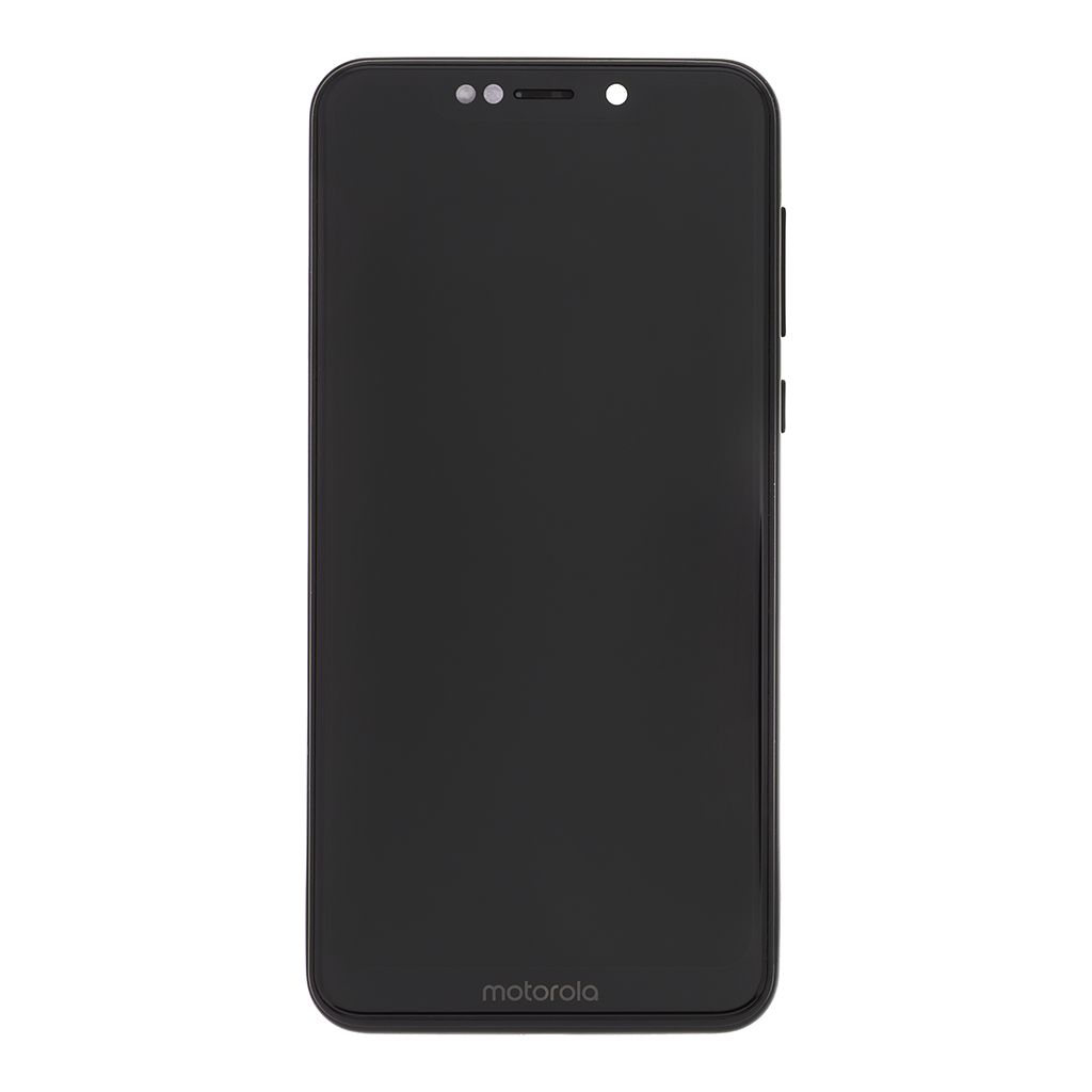 Motorola One LCD Display + Dotyková Deska + Přední Kryt Black OEM