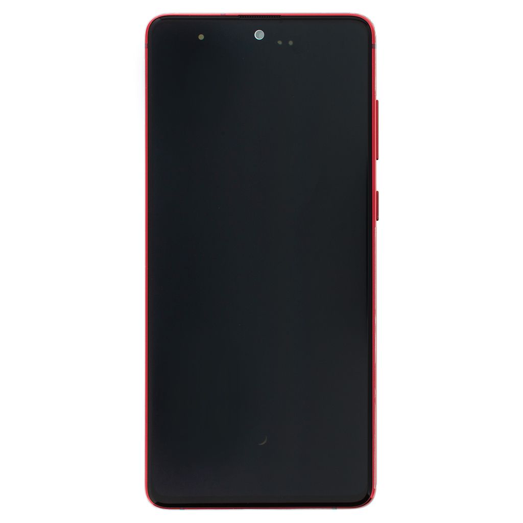 LCD Display + Dotyková Deska + Přední Kryt Samsung N770 Galaxy Note 10 Lite Red (Service Pack) - Originál