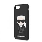 KLHCI8SLFKBK Karl Lagerfeld Full Body Silikonové Pouzdro pro iPhone 8/SE2020 Black