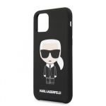 KLHCN61SLFKBK Karl Lagerfeld Iconic Silikonvý Kryt pro iPhone 11 Black (EU Blister)