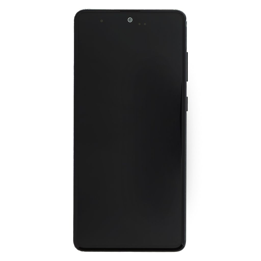 LCD Display + Dotyková Deska + Přední Kryt Samsung N770 Galaxy Note 10 Lite Black (Service Pack) - Originál