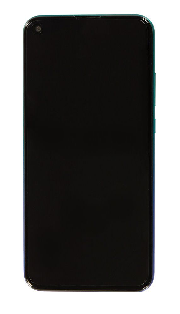 Huawei P40 Lite E LCD Display + Dotyková Deska + Přední Kryt Aurora Blue (Service Pack) - Originál