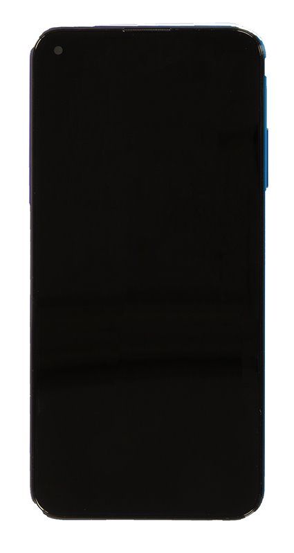 Huawei P40 Lite E LCD Display + Dotyková Deska + Přední Kryt Aurora Blue OEM
