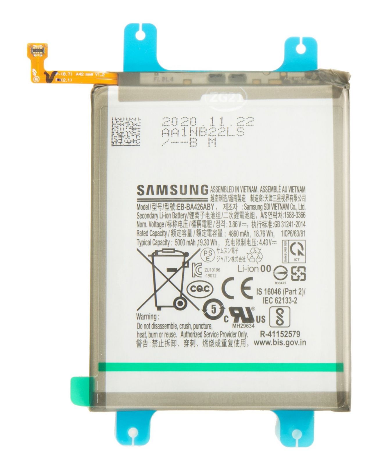 EB-BA426ABY Samsung Baterie Li-lon 5000mAh (Service Pack) - Originál