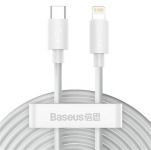 Baseus TZCATLZJ-02 Simple Wisdom Cable Kit USB-C to Lightning 20W 1.5m (2ks set) )White
