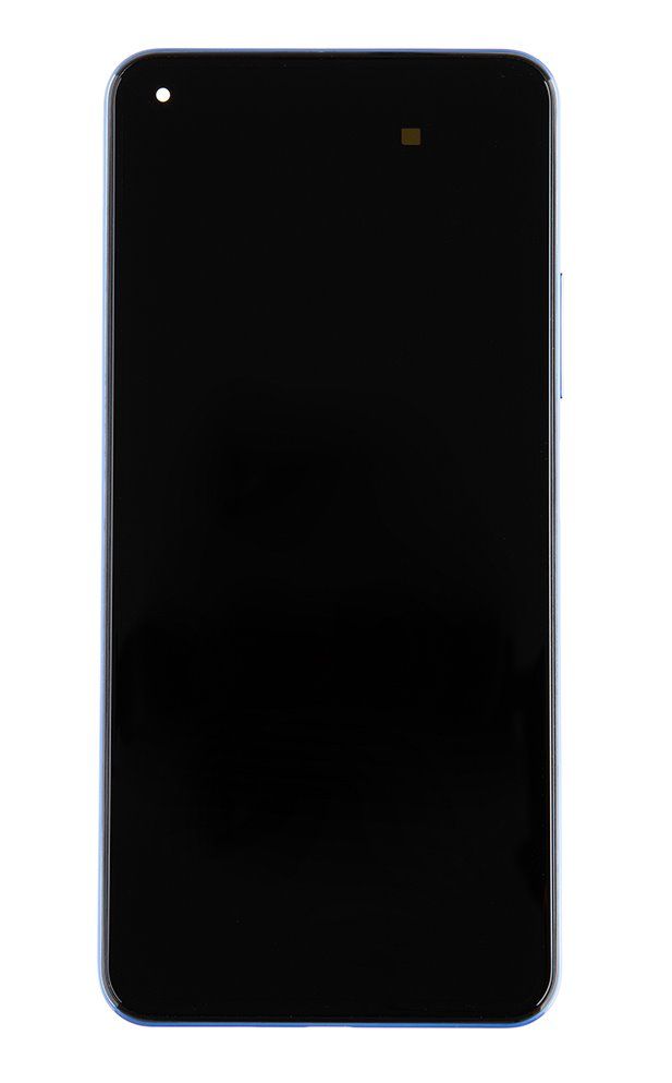 LCD Display + Dotyková Deska + Přední Kryt pro Xiaomi Mi 11 Lite 4G Blue (Service Pack) - Originál