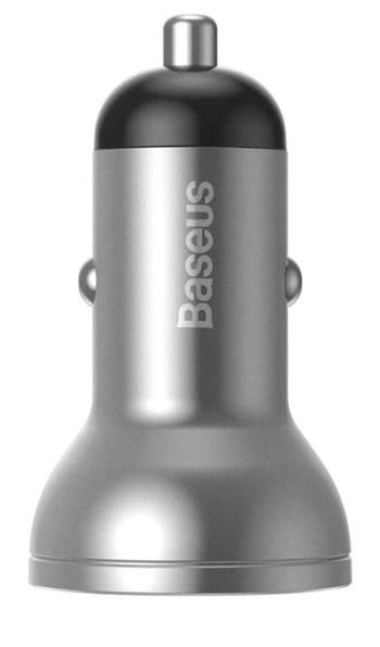 Baseus CCBX-0S Digital Display Dual USB Nabíječka do Auta 24w Silver