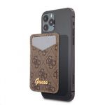GUWMS4GTLBR Guess 4G Magnetic Cardslot Triangle Logo Brown