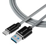 Tactical 021 Fast Rope Kevlar Cable USB-A/USB-C  0.3m Grey