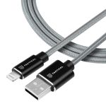 Tactical 027 Fast Rope Kevlar Cable USB-A/Lightning MFI 0.3m Grey