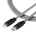 Tactical 031 Fast Rope Kevlar Cable USB-C/Lightning MFI  1m Grey