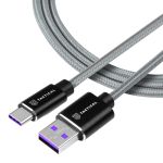 Tactical 033 Fast Rope Kevlar Cable USB-A/USB-C - HUAWEI SUPER CHARGE  1m Grey