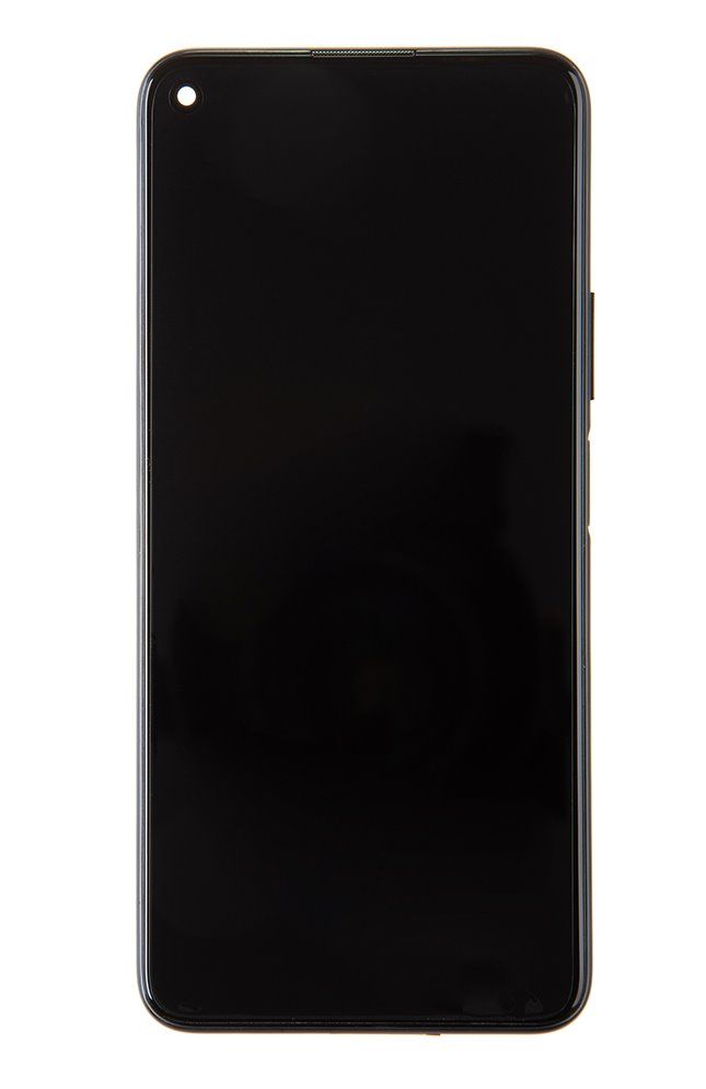Huawei P40 Lite 5G LCD Display + Dotyková Deska + Přední Kryt Black (Service Pack) - Originál
