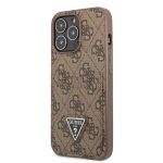 GUHCP13XP4TPW Guess 4G Saffiano Double Card Zadní Kryt pro iPhone 13 Pro Max Brown