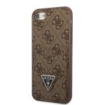 GUHCI8P4TPW Guess 4G Saffiano Double Card Zadní Kryt pro iPhone 7/8/SE2020 Brown