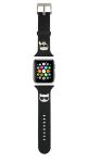 KLAWMSLCKK Karl Lagerfeld Karl and Choupette Řemínek pro Apple Watch 38/40mm Black