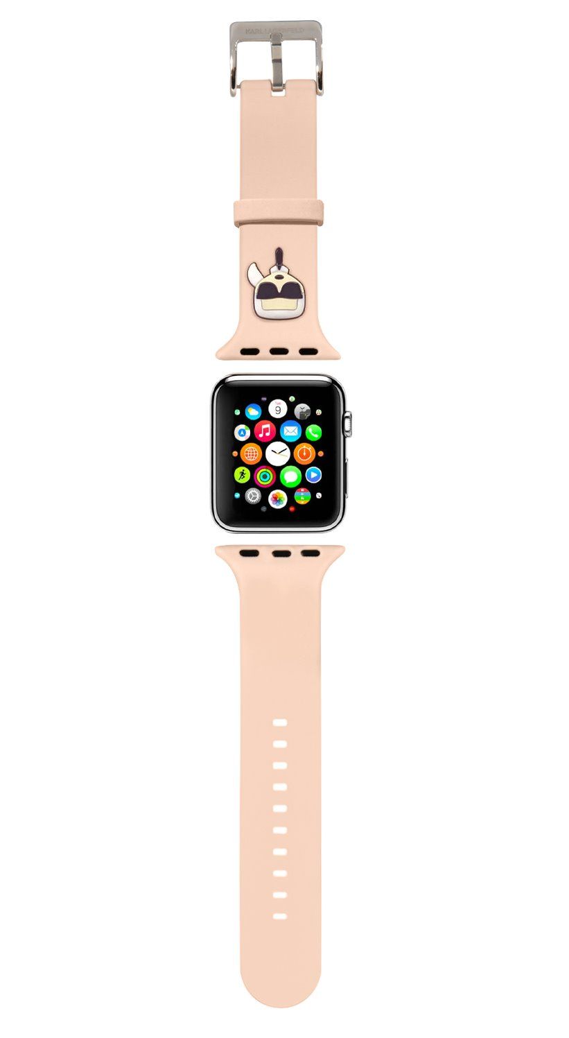 KLAWLSLKP Karl Lagerfeld Karl Head Řemínek pro Apple Watch 42/44mm Pink