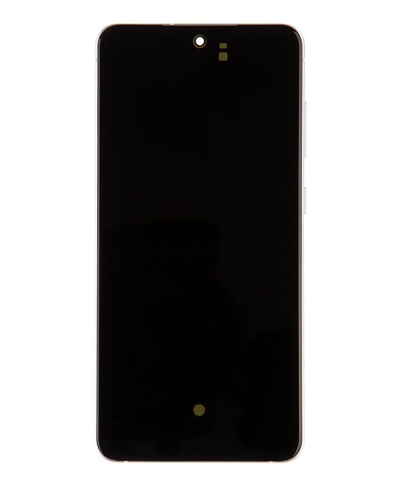 LCD Display + Dotyková Deska + Přední Kryt Samsung SM-G990B Galaxy S21 FE White (Service Pack) - Originál