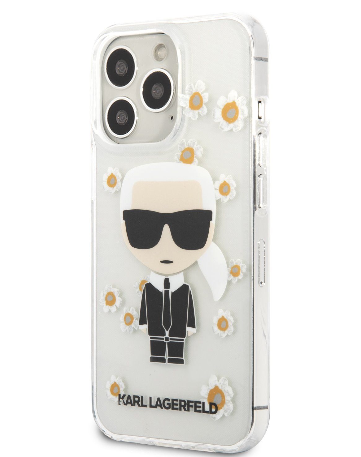 KLHCP13LHFLT Karl Lagerfeld Ikonik Flower Kryt pro iPhone 13 Pro Transparent