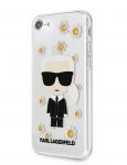 KLHCI8HFLT Karl Lagerfeld Ikonik Flower Kryt pro iPhone 7/8/SE 2020 Transparent