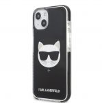KLHCP13STPECK Karl Lagerfeld TPE Choupette Head Kryt pro iPhone 13 mini Black