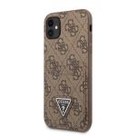 GUHCN61P4TPW Guess 4G Saffiano Double Card Zadní Kryt pro iPhone 11 Brown