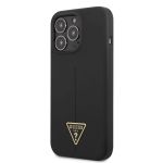 GUHCP13XSLTGK Guess Silicone Line Triangle Zadní Kryt pro iPhone 13 Pro Max Black