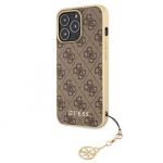 Guess 4G Charms Zadní Kryt pro iPhone 13 Pro Max Brown