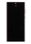 LCD display + Dotyková Deska + Přední kryt Samsung S908B Galaxy S22 Ultra Burgundy (Service Pack) - Originál