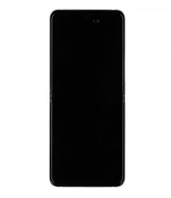 LCD Display + Dotyková Deska + Přední Kryt Samsung F711B Galaxy Z Flip 3 5G Cream (Service Pack) - Originál