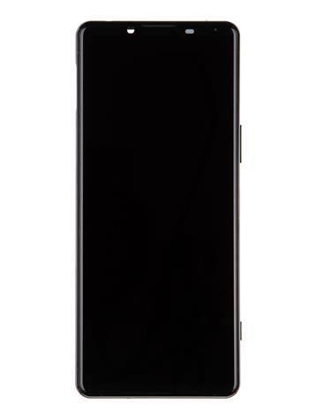LCD display + Dotyková Deska + Přední kryt Sony XQ-BQ52 Xperia 5 III Black (Service Pack) - Originál Sony Mobile