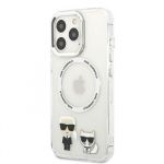Karl Lagerfeld Magnetic Karl and Choupette Kryt pro iPhone 13 Pro Transparent