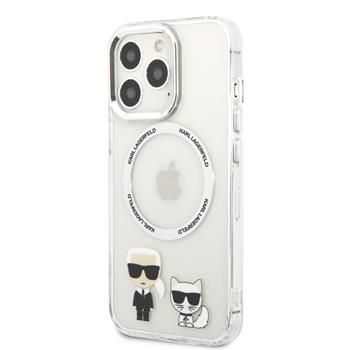 Karl Lagerfeld Magnetic Karl and Choupette Kryt pro iPhone 13 Pro Transparent Guess