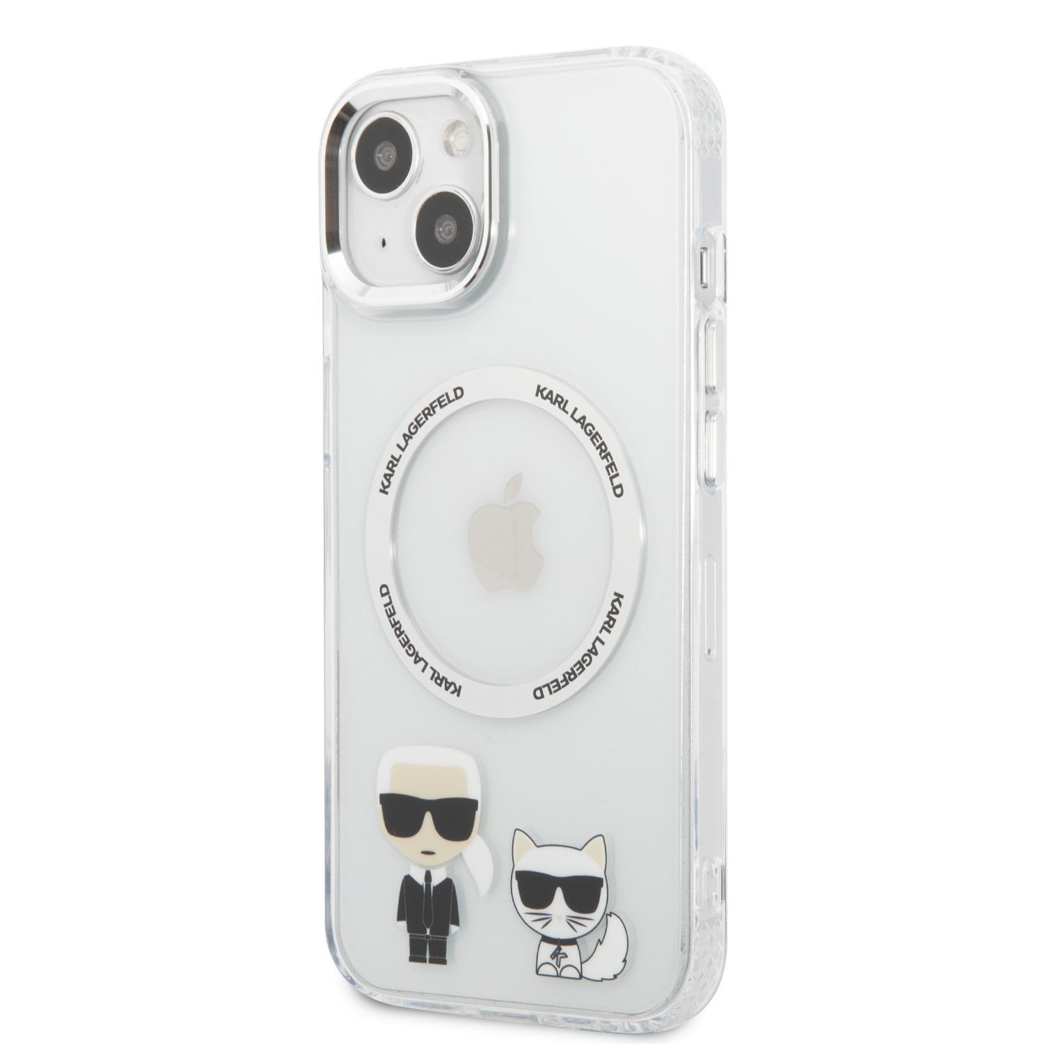 Karl Lagerfeld Magnetic Karl and Choupette Kryt pro iPhone 13 Transparent Guess