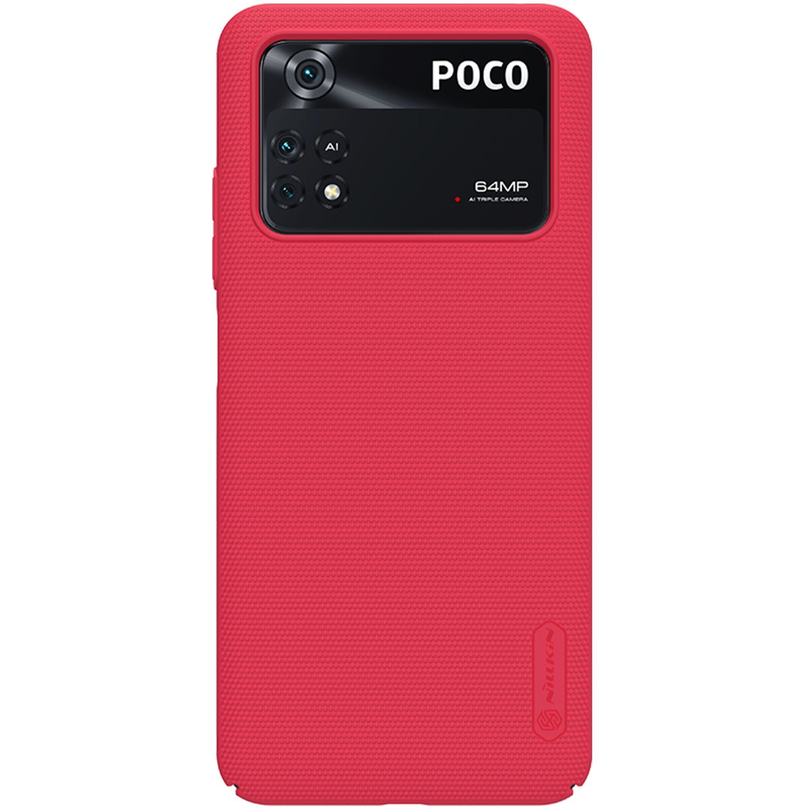 Nillkin Super Frosted Zadní Kryt pro Xiaomi Poco M4 Pro 4G Bright Red