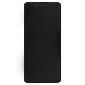 LCD Display + Dotyková Deska + Přední Kryt Samsung A715 Galaxy A71 Black (Service Pack) -Originál