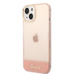 Guess PC/TPU Camera Outline Translucent Zadní Kryt pro iPhone 14 Max Pink