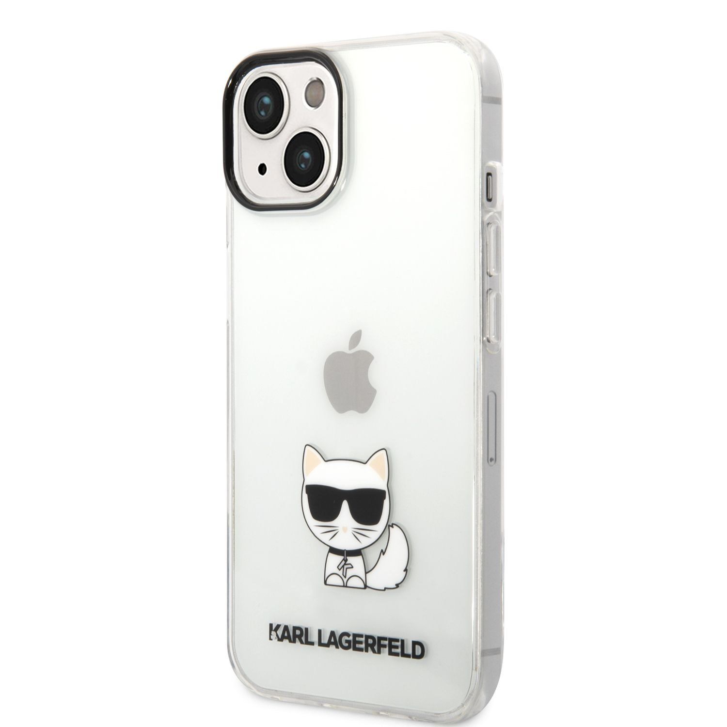 Karl Lagerfeld Choupette Logo Zadní Kryt pro iPhone 14 Transparent