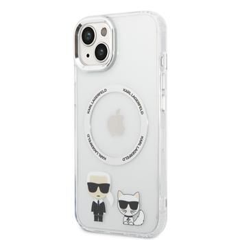 Karl Lagerfeld MagSafe Kompatibilní Kryt Karl and Choupette pro iPhone 14 Transparent