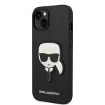 Karl Lagerfeld PU Saffiano Karl Head Zadní Kryt pro iPhone 14 Max Black