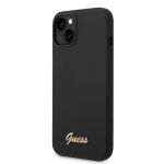 Guess Liquid Silicone Metal Logo Zadní Kryt pro iPhone 14 Max Black