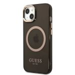 Guess Translucent MagSafe Kompatibilní Zadní Kryt pro iPhone 13 Black