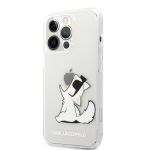 Karl Lagerfeld PC/TPU Choupette Eat Kryt pro iPhone 14 Pro Transparent