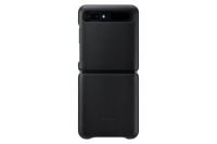 EF-VF700LBE Samsung Kožený Kryt pro Galaxy Z Flip Black (Pošk. Balení)