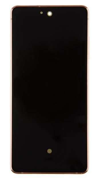 LCD Display + Dotyková Deska + Přední Kryt Samsung G781 5G Galaxy S20 FE Cloud Orange (Service Pack) - Originál