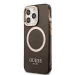 Guess Translucent MagSafe Kompatibilní Zadní Kryt pro iPhone 13 Pro Max Black