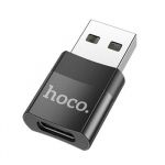 HOCO UA17 USB-A/USB-C OTG Adaptér Black